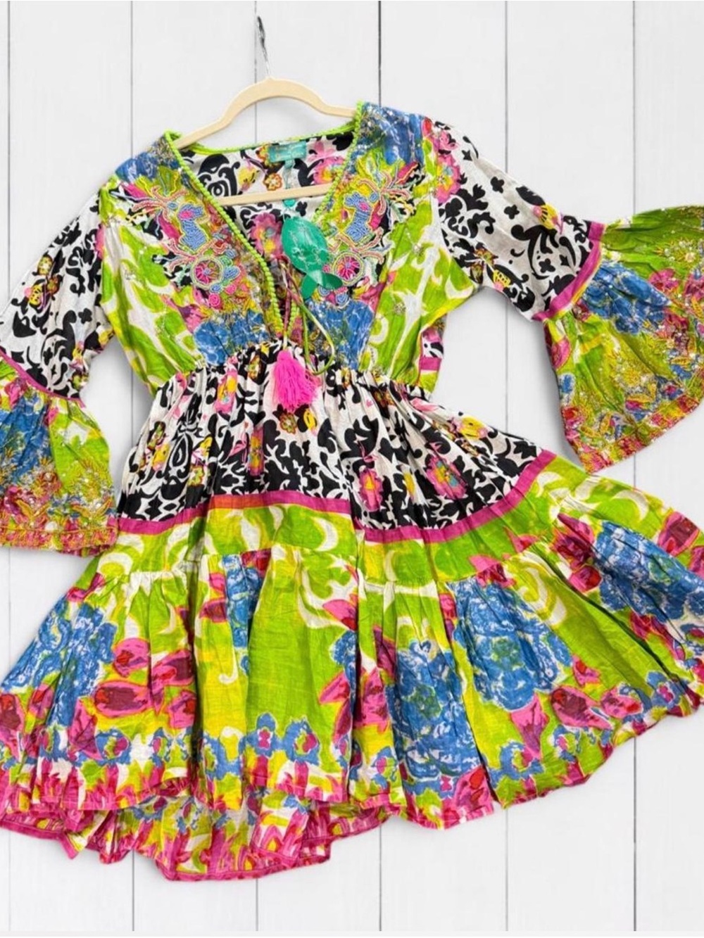 Italian Colorful Boho Festival Gypsy Dress